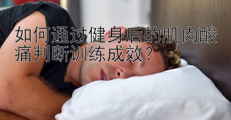 如何通过健身后的肌肉酸痛判断训练成效？