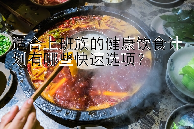 适合上班族的健康饮食计划有哪些快速选项？